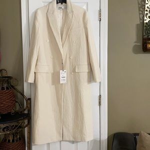 Zara textured oversized long coat(runs L)